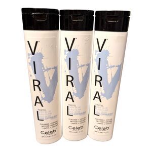 3X Celeb Luxury Viral Pastel Baby Blue Colorwash Shampoo 8.25 oz Set Of Three
